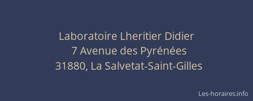 Laboratoire Lheritier Didier