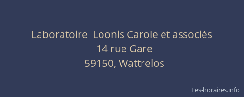 Laboratoire  Loonis Carole et associés