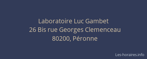 Laboratoire Luc Gambet
