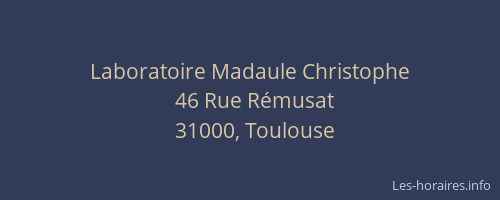 Laboratoire Madaule Christophe