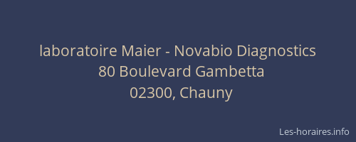 laboratoire Maier - Novabio Diagnostics