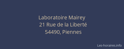 Laboratoire Mairey