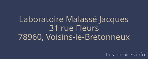 Laboratoire Malassé Jacques