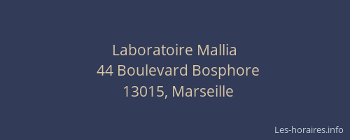Laboratoire Mallia