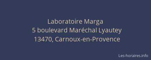 Laboratoire Marga