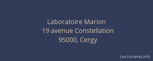 Laboratoire Marion