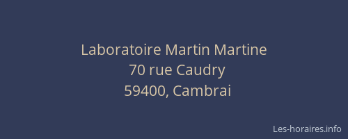 Laboratoire Martin Martine