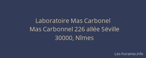 Laboratoire Mas Carbonel