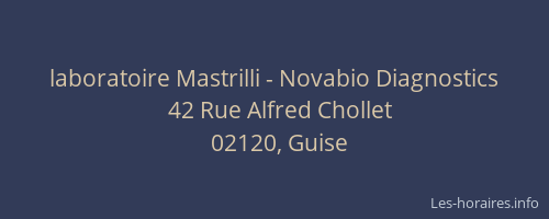 laboratoire Mastrilli - Novabio Diagnostics