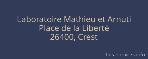 Laboratoire Mathieu et Arnuti