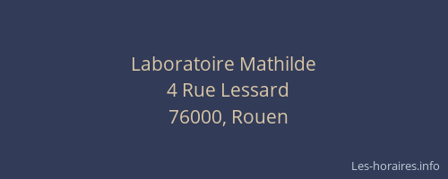 Laboratoire Mathilde