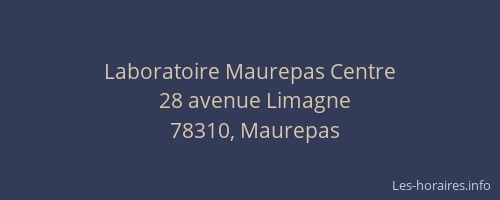 Laboratoire Maurepas Centre