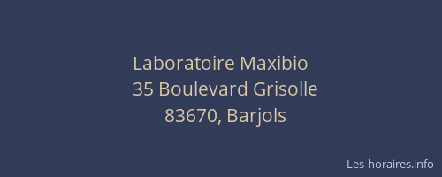 Laboratoire Maxibio