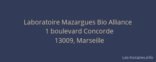 Laboratoire Mazargues Bio Alliance