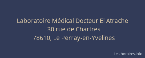 Laboratoire M&eacute;dical Docteur El Atrache