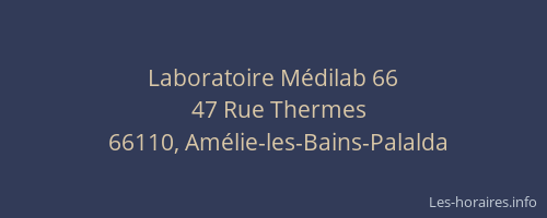 Laboratoire M&eacute;dilab 66