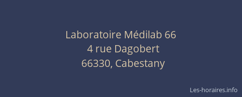 Laboratoire M&eacute;dilab 66