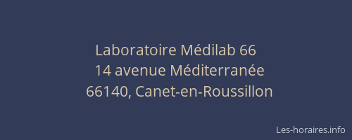 Laboratoire M&eacute;dilab 66