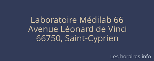Laboratoire M&eacute;dilab 66