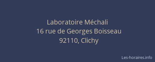 Laboratoire Méchali