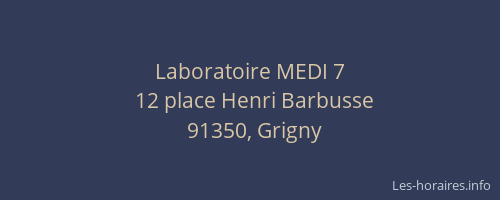 Laboratoire MEDI 7