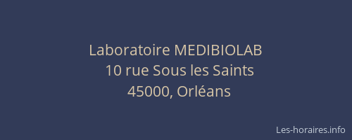 Laboratoire MEDIBIOLAB