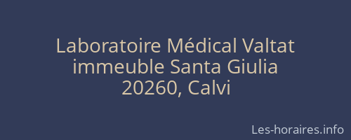 Laboratoire Médical Valtat