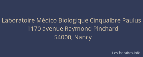 Laboratoire Médico Biologique Cinqualbre Paulus
