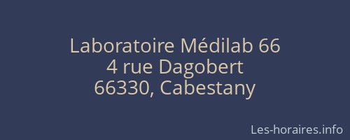 Laboratoire Médilab 66