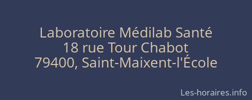 Laboratoire Médilab Santé
