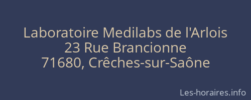 Laboratoire Medilabs de l'Arlois