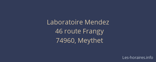 Laboratoire Mendez