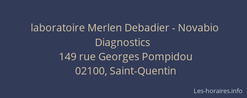 laboratoire Merlen Debadier - Novabio Diagnostics
