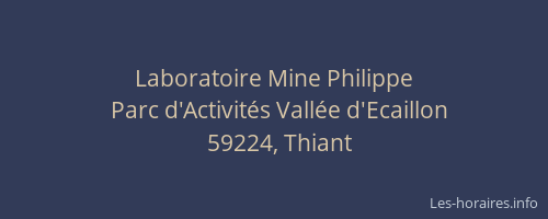 Laboratoire Mine Philippe