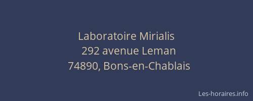 Laboratoire Mirialis