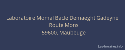 Laboratoire Momal Bacle Demaeght Gadeyne