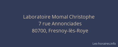 Laboratoire Momal Christophe