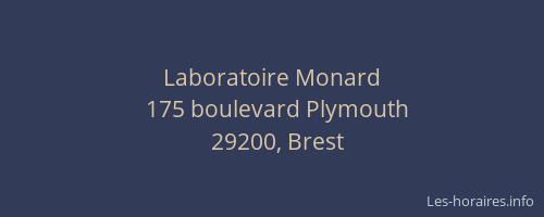 Laboratoire Monard