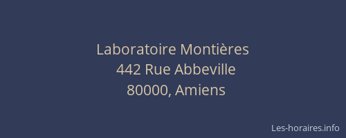 Laboratoire Montières