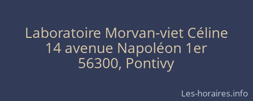 Laboratoire Morvan-viet Céline