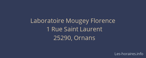 Laboratoire Mougey Florence