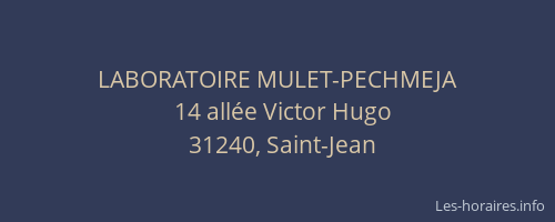 LABORATOIRE MULET-PECHMEJA