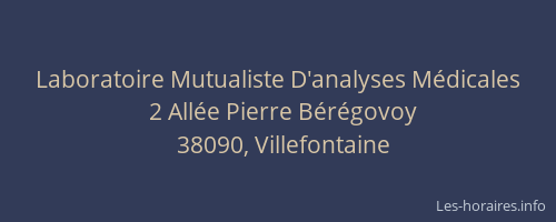 Laboratoire Mutualiste D'analyses M&eacute;dicales