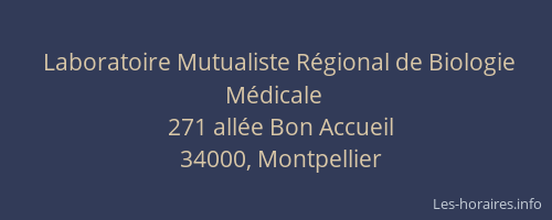 Laboratoire Mutualiste Régional de Biologie Médicale