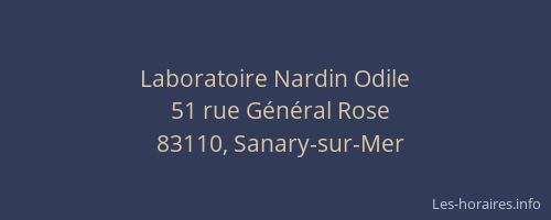 Laboratoire Nardin Odile