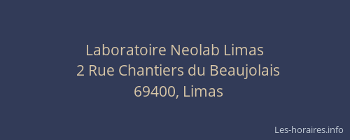 Laboratoire Neolab Limas