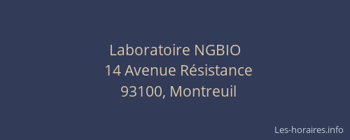 Laboratoire NGBIO