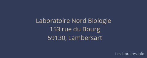 Laboratoire Nord Biologie