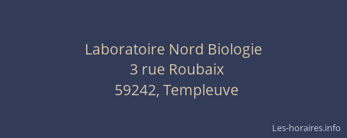 Laboratoire Nord Biologie
