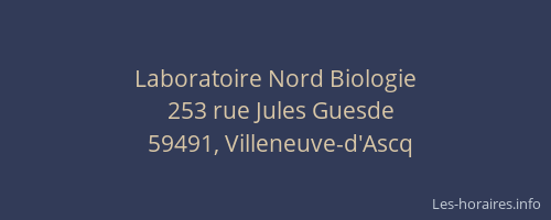 Laboratoire Nord Biologie